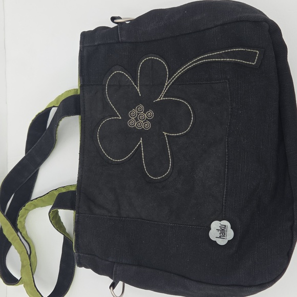 Haiku Black and Olive Shoulder Bag - Picture 1 of 7